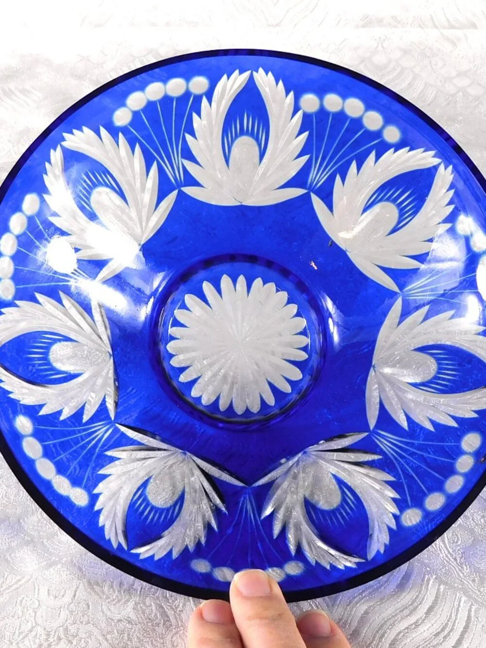 Blue Cut to Clear Bowl # 27380